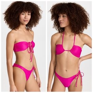 L*Space Dawn Bougainvillea Halter Bikini Top | S | NWT